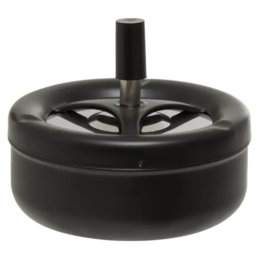 Sikeston Large Iron Spinning Ashtray In Matt Black