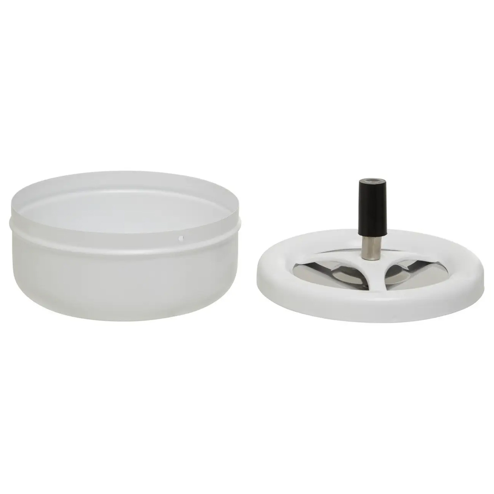 Sikeston Large Iron Spinning Ashtray In Matt White