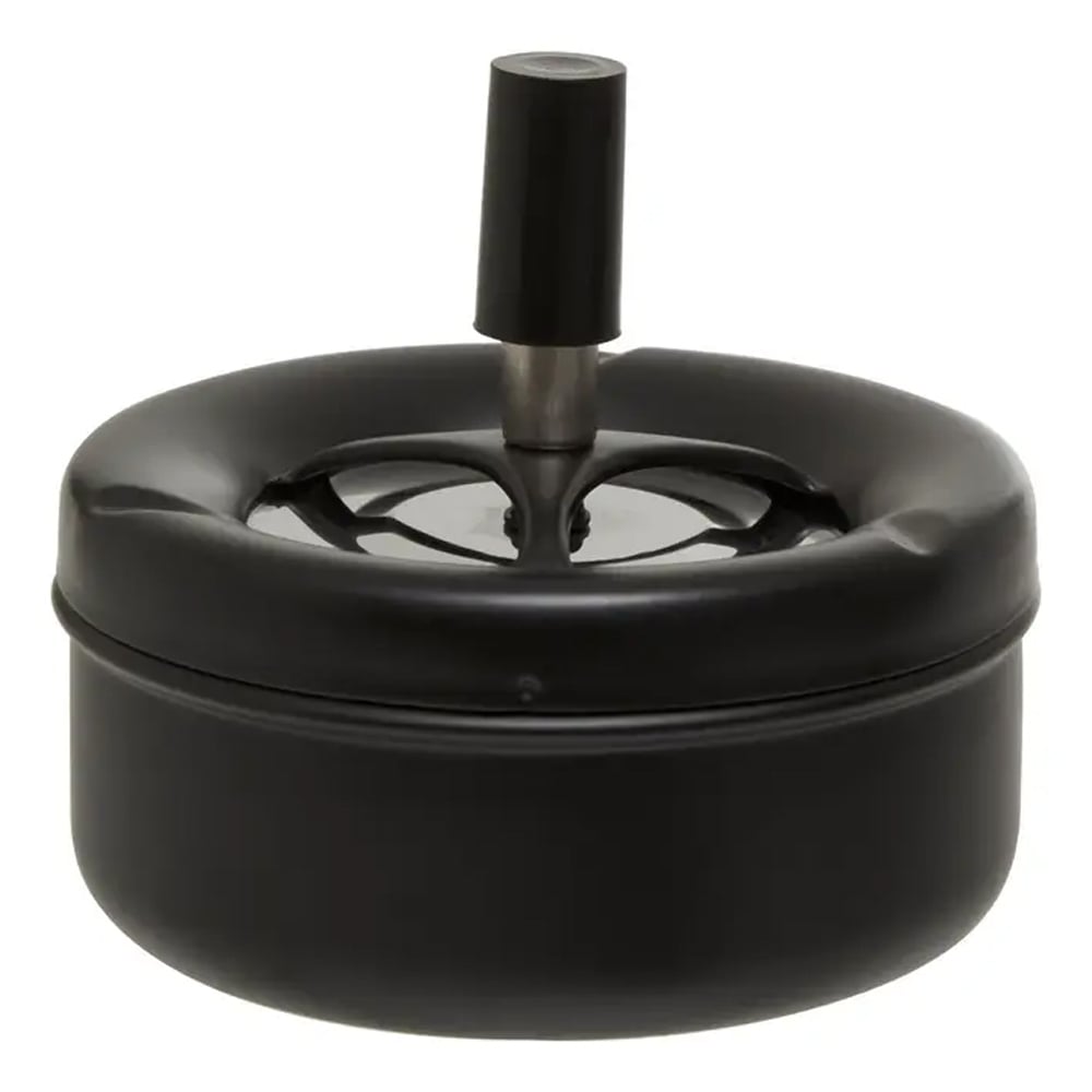 sikeston medium iron spinning ashtray in matt black