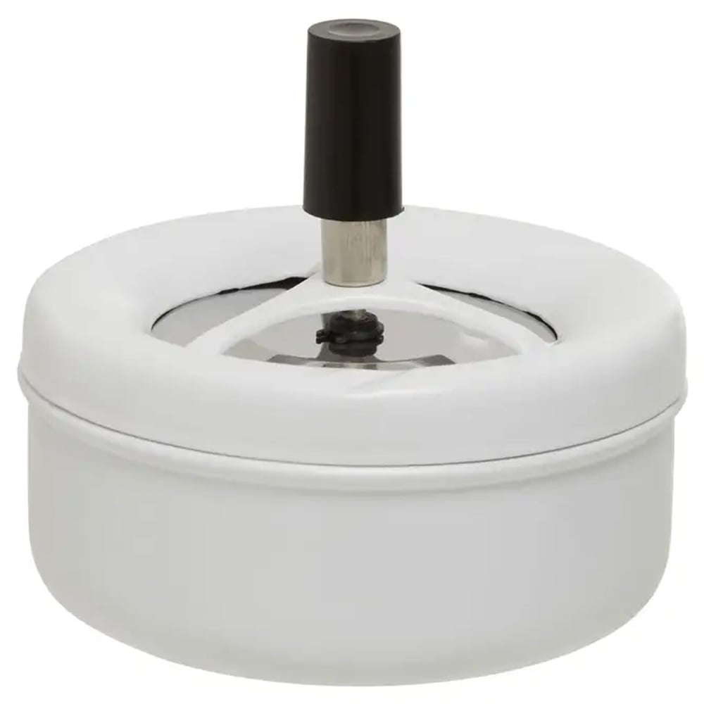 Sikeston Medium Iron Spinning Ashtray In Matt White
