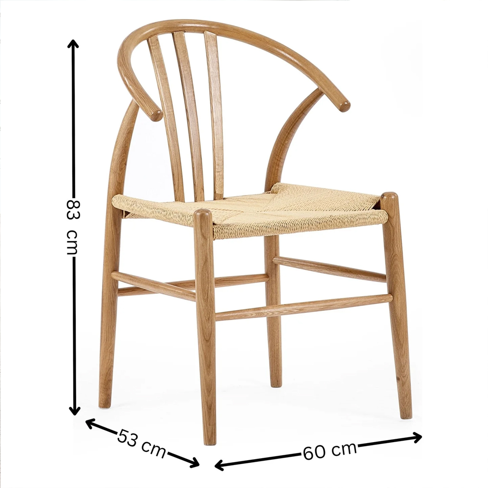 Sikeston Oak Wooden Dining Chairs - Pair