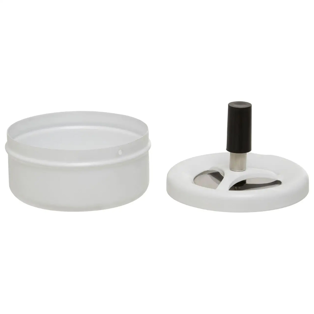 Sikeston Small Iron Spinning Ashtray In Matt White