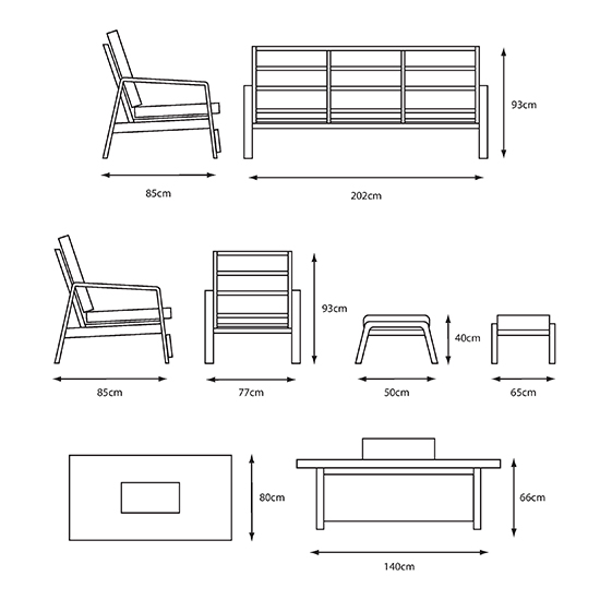 Silas Aluminium Lounge Dining Set With Gas Firepit Table_4