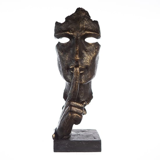 Silence Poly Design Sculpture In Antique Bronze And Grey