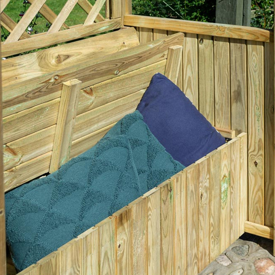 Silsoe Wooden Arbour In Natural Timber With Open Slatted Roof_3