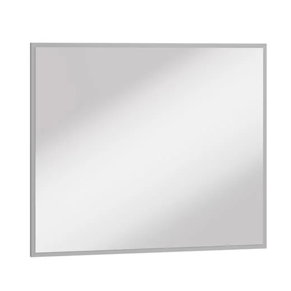 Silvis Bedroom Wall Mirror In Grey Wooden Frame