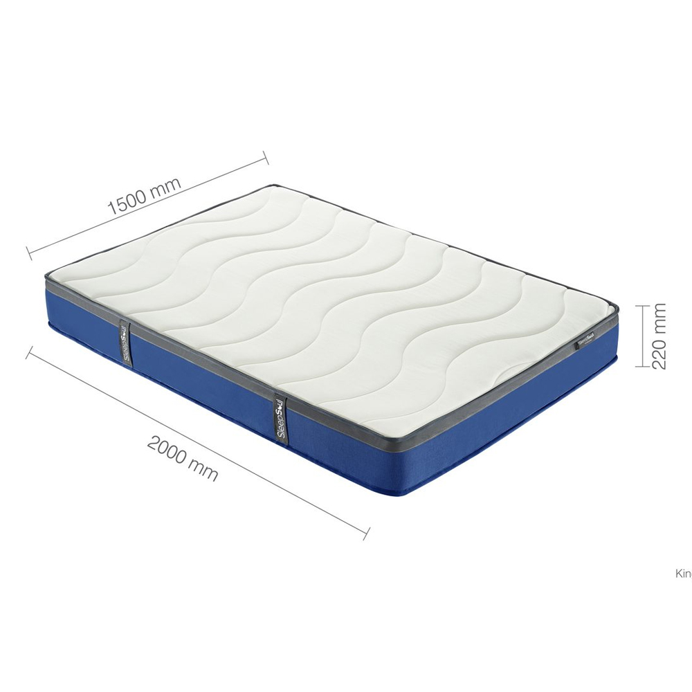Silvis Fabric King Size Mattress In White