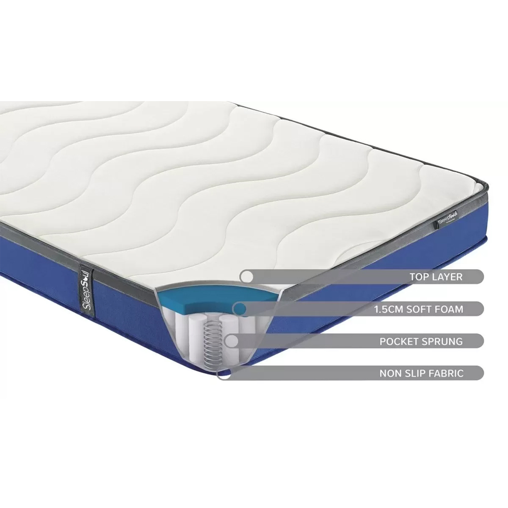 Silvis Fabric Single Mattress In White