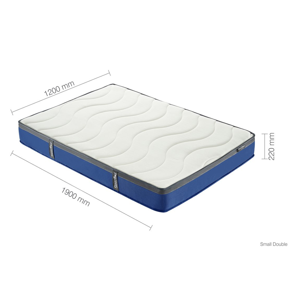 Silvis Fabric Small Double Mattress In White