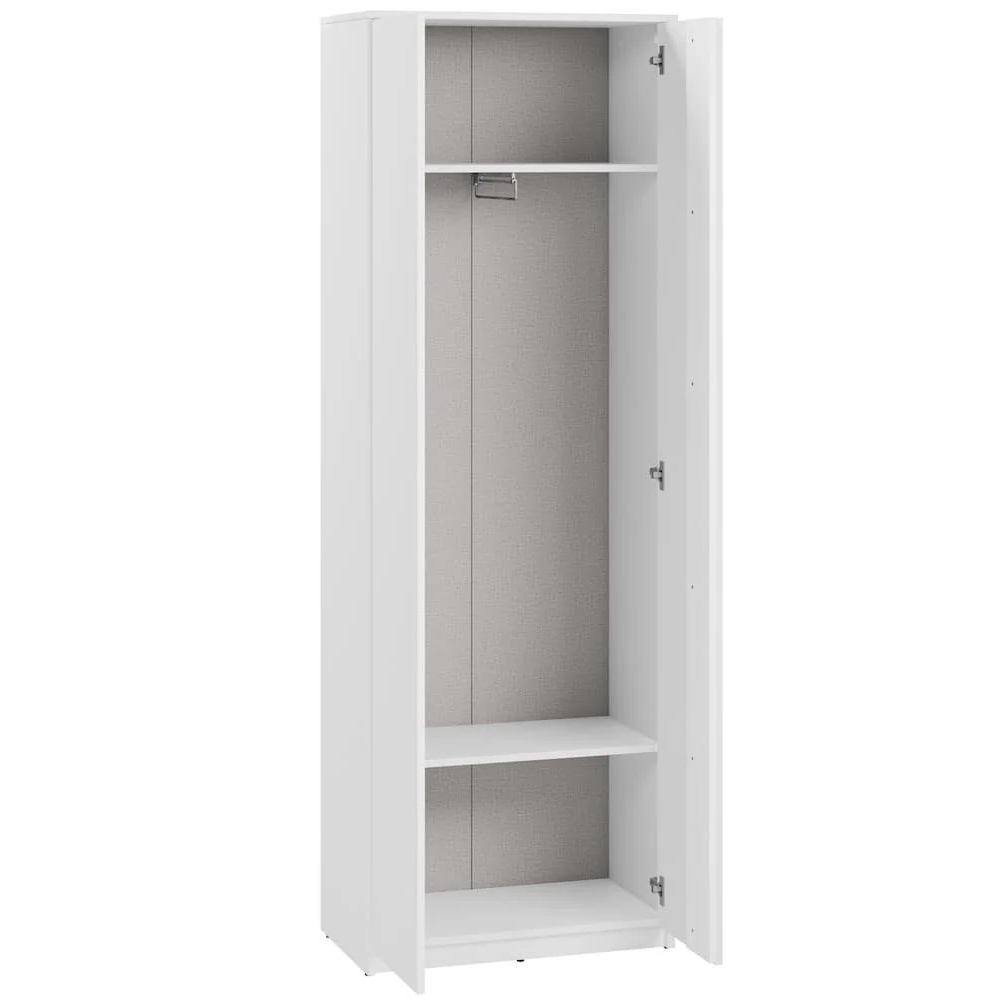 Silvis Tall Wooden Hallway Storage Cabinet With 2 Doors In White