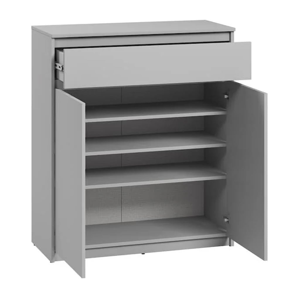Silvis Wide Wooden Hallway Storage Cabinet With 2 Doors In Grey