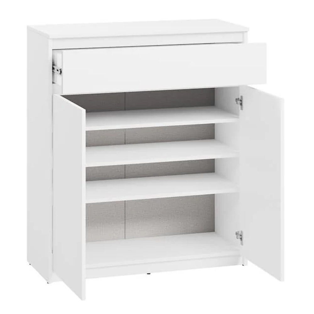 Silvis Wide Wooden Hallway Storage Cabinet With 2 Doors In White