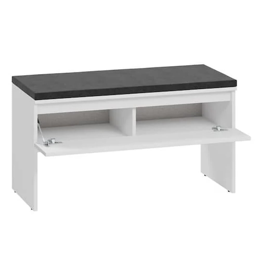 Silvis Wooden Hallway Seating Bench In White
