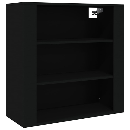 Silvis Wooden Wall Shelving Unit In Black Furniture in Fashion