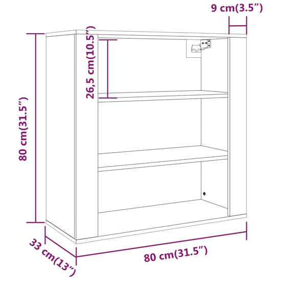 Silvis Wooden Wall Shelving Unit In Concrete Effect