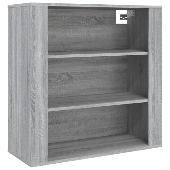 Silvis Wooden Wall Shelving Unit In Grey Sonoma Oak