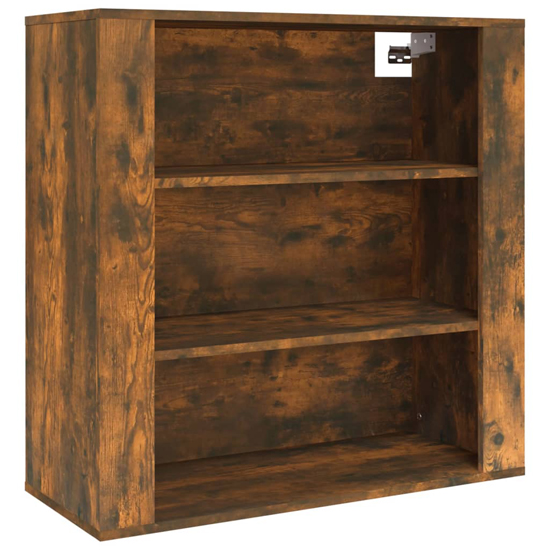 Silvis Wooden Wall Shelving Unit In Smoked Oak