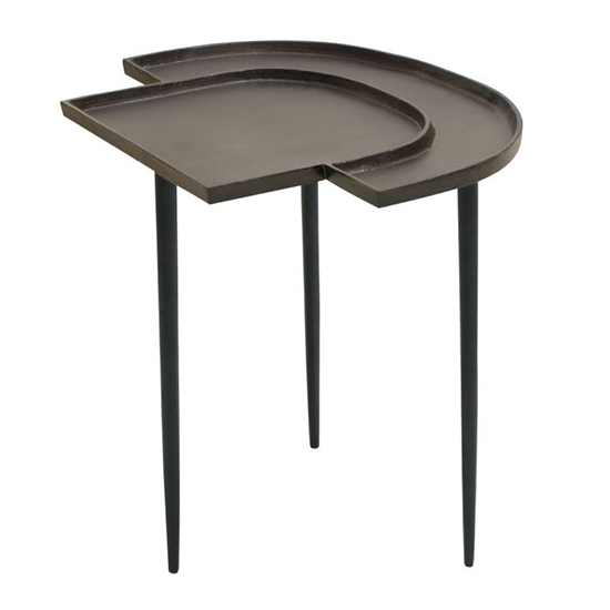 Simbala Metal Side Table In Bronze And Black