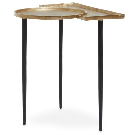Simbala Metal Side Table In Gold And Black