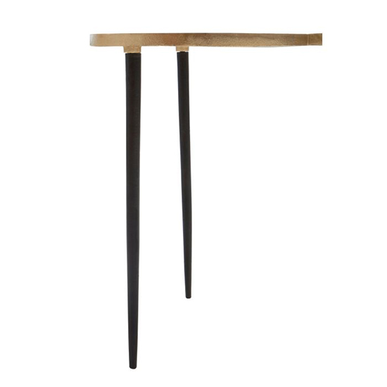 Simbala Metal Side Table In Gold And Black