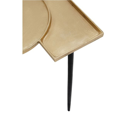 Simbala Metal Side Table In Gold And Black