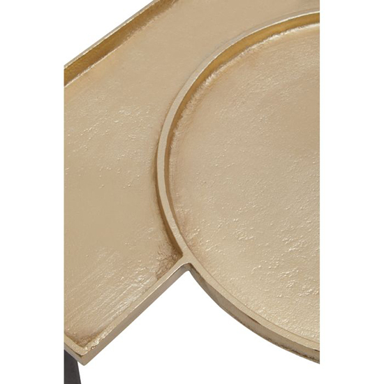 Simbala Metal Side Table In Gold And Black