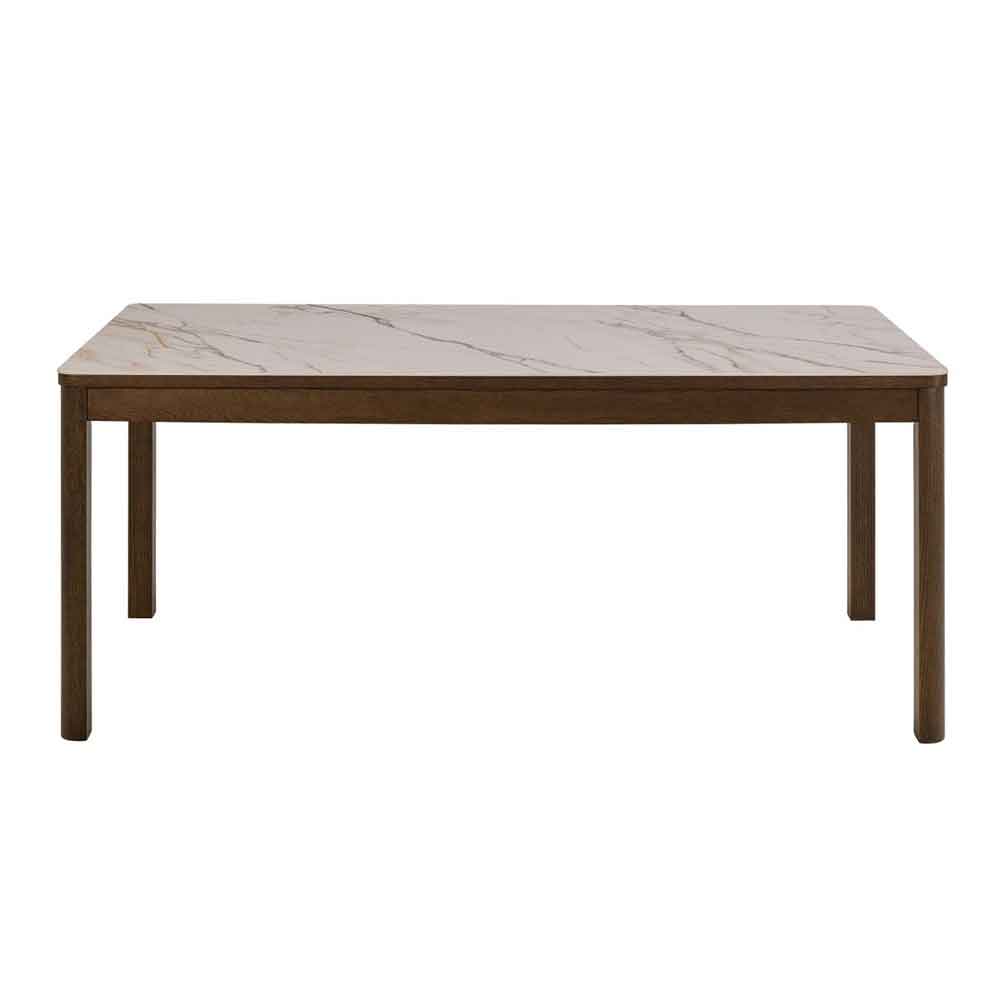 Simcoe Ceramic Top Rectangular Dining Table In Smoked Oak