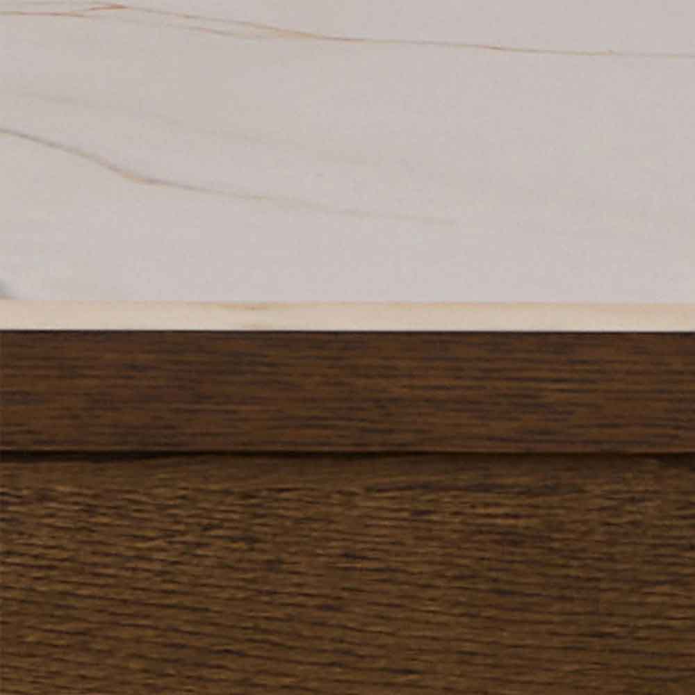 Simcoe Ceramic Top Rectangular Dining Table In Smoked Oak