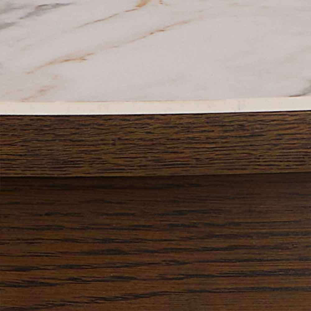 Simcoe Ceramic Top Round Dining Table In Smoked Oak