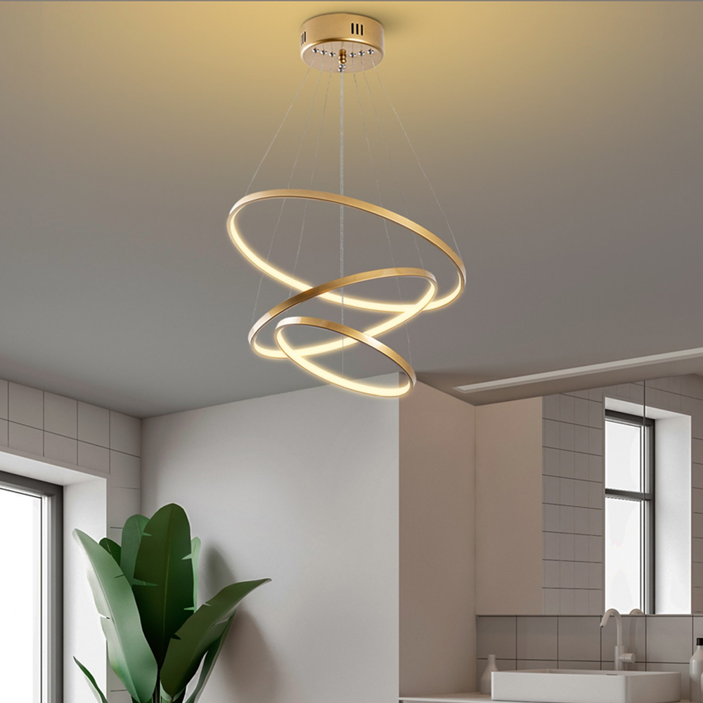 Simit Metal Chandelier Light in Gold