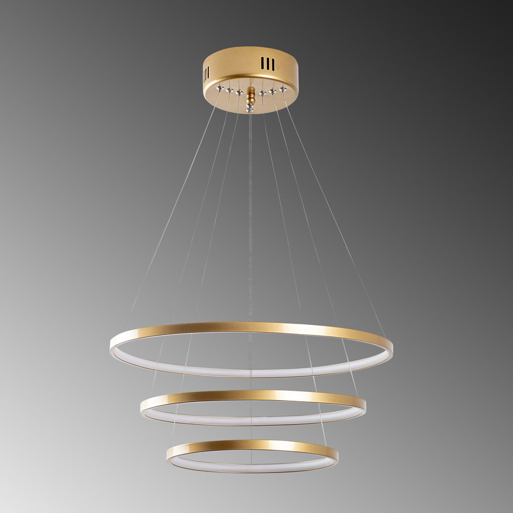 Simit Metal Chandelier Light in Gold
