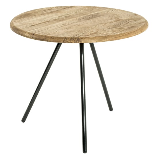 Read more about Simons large wooden side table in oak with black metal legs