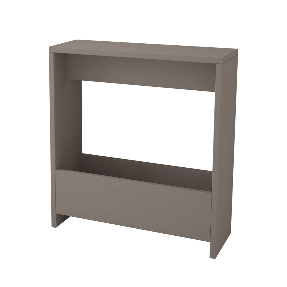Simpi Wooden Side Table with Magazine Rack in Light Mocha