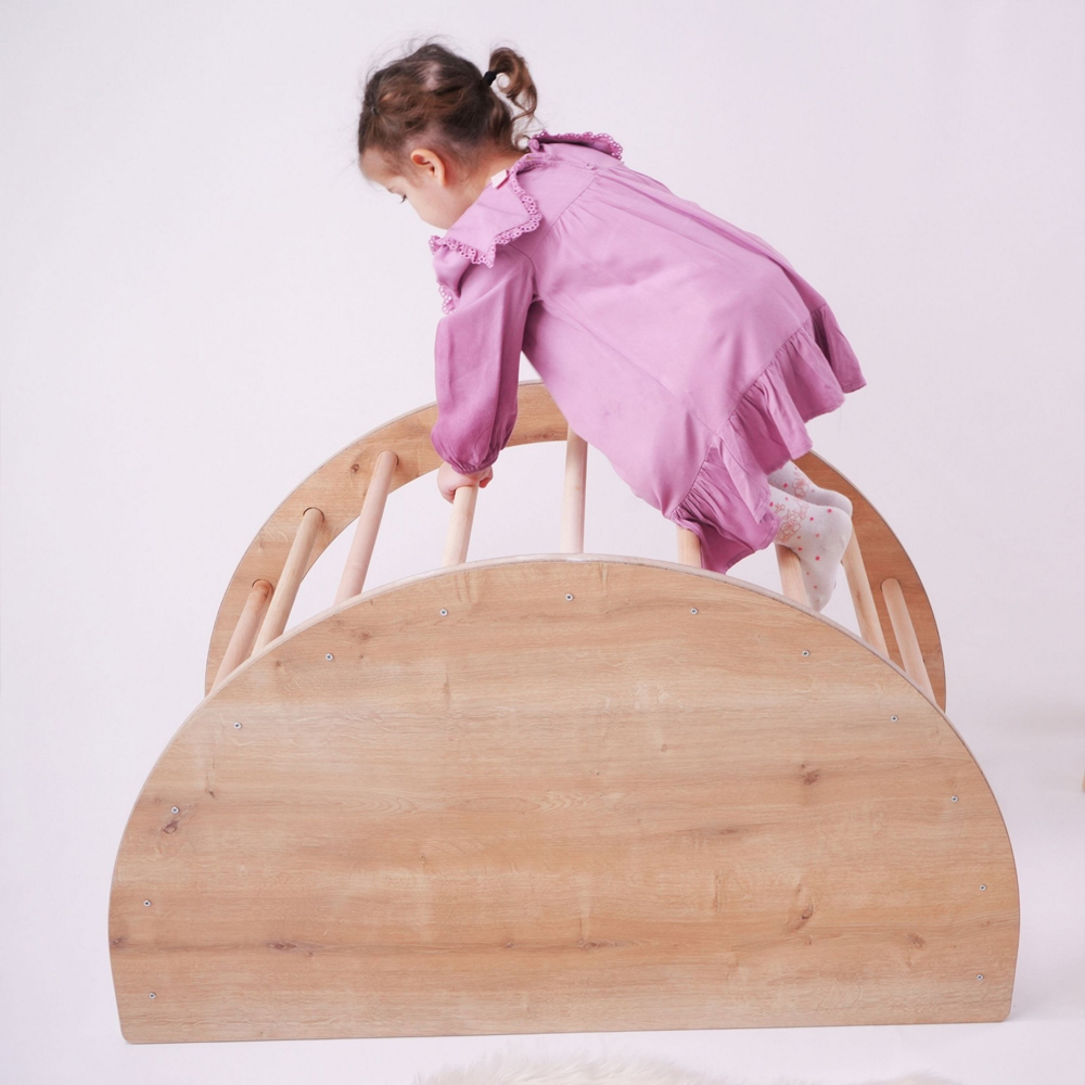 Sincap Wooden Table and Chair in Brown