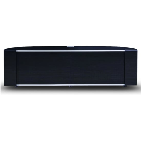 Sanja Ultra Large Corner High Gloss TV Stand With Doors In Black_3