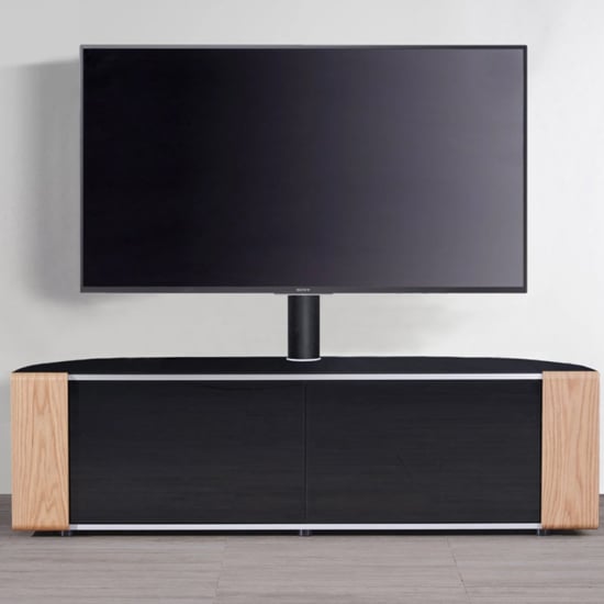 Sanja Ultra Large Corner High Gloss TV Stand In Oak And Walnut_2