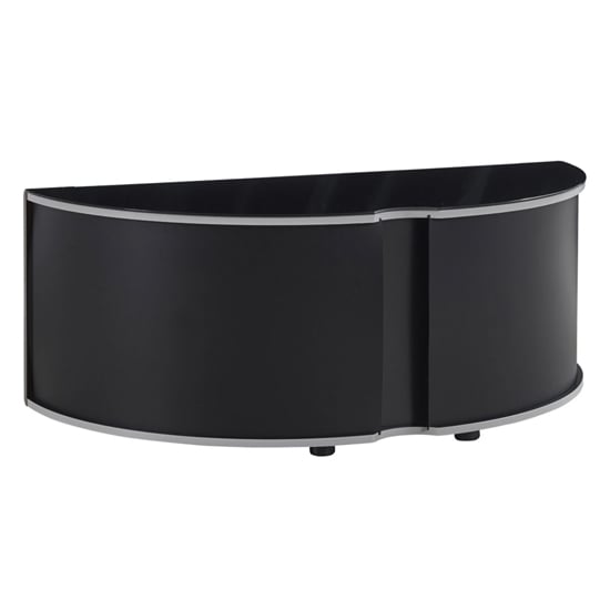 Sanja Medium Corner High Gloss TV Stand With Doors In Black_6
