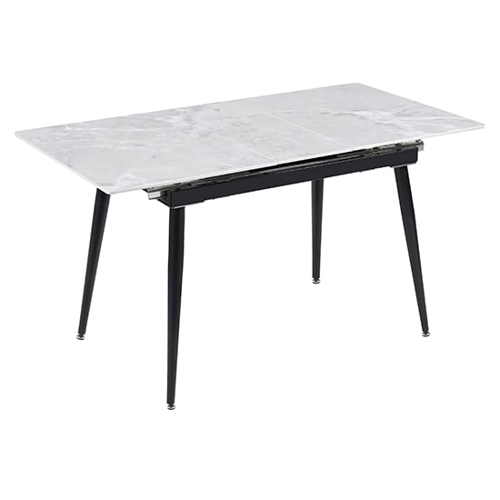 Product photograph of Sion Extending Sintered Ceramic Stone Dining Table In White from Furniture in Fashion