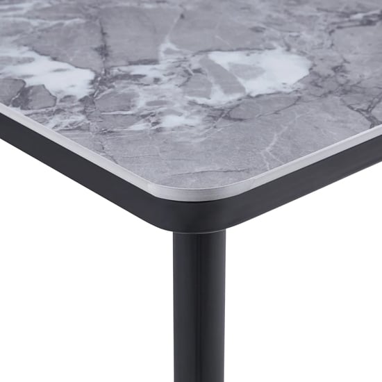 Sion Sintered Ceramic Stone Dining Table In Grey Effect