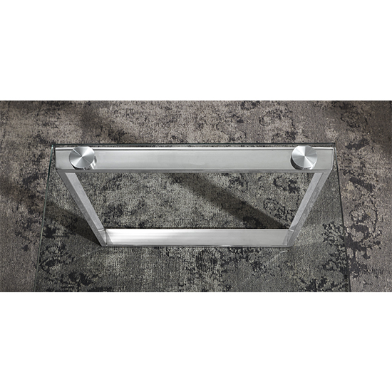 Sioux Rectangular Clear Glass Coffee Table With Chrome Legs