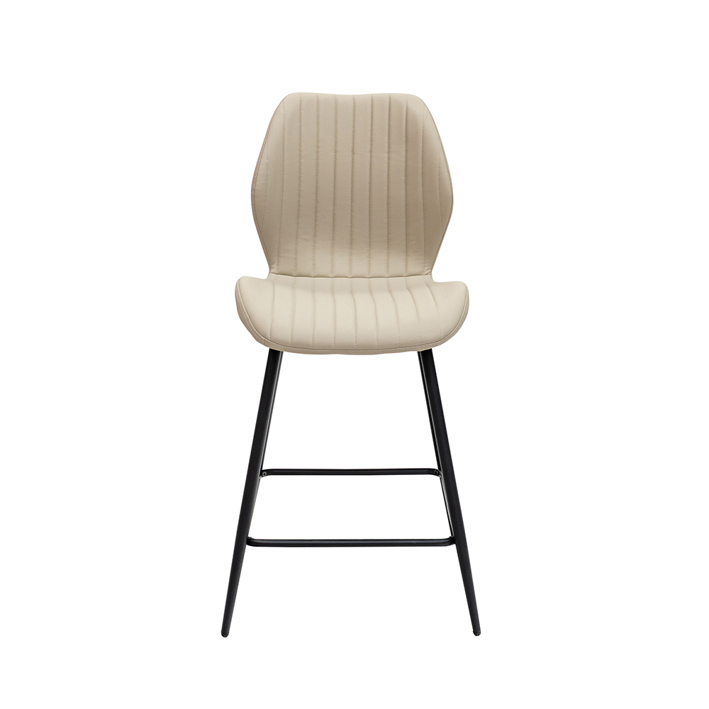 Sirel Stone Faux Leather Counter Bar Stools in Pair