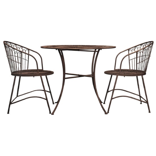 Read more about Sirias metal bistro set with round table in noir