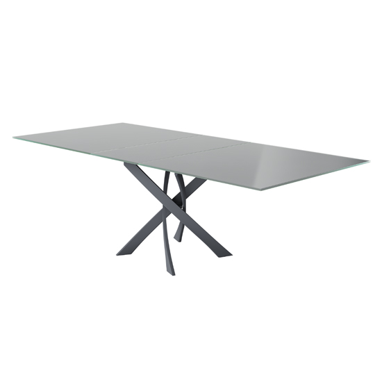 Read more about Staines swivel extending grey glass dining table