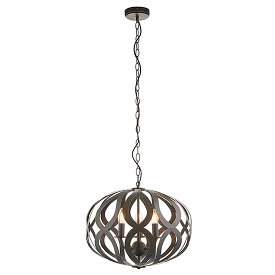 Sirolo 3 Lights Ceiling Pendant Light In Antique Brushed Bronze