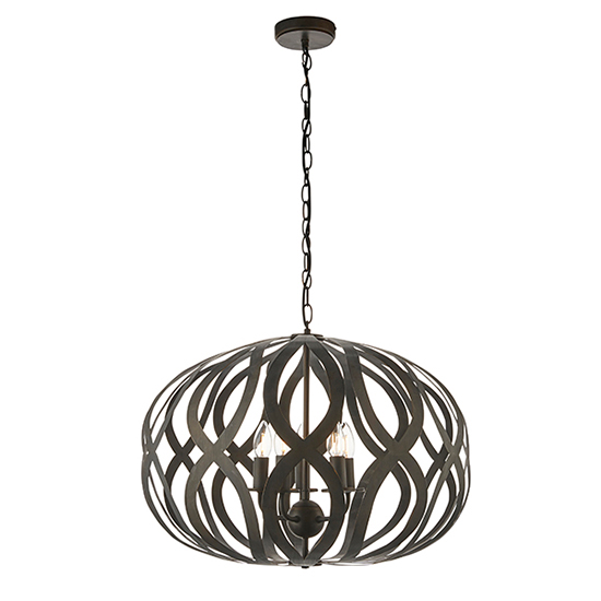 Photo of Sirolo 5 lights ceiling pendant light in antique brushed bronze