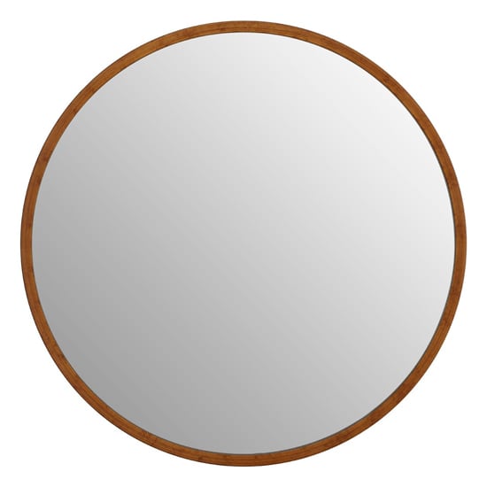 Siskin Round Wall Bedroom Mirror In Antique Gold Frame