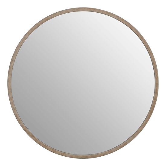 Siskin Round Wall Bedroom Mirror In Antique Silver Frame