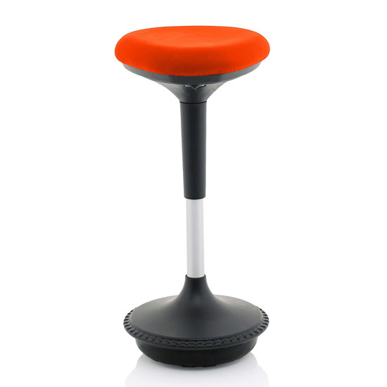 Sitall Fabric Office Visitor Stool With Tabasco Red Seat