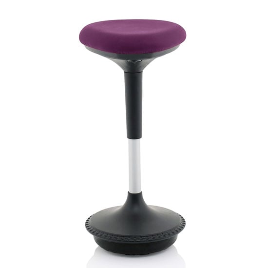 Product photograph of Sitall Fabric Office Visitor Stool With Tansy Purple Seat from Furniture in Fashion