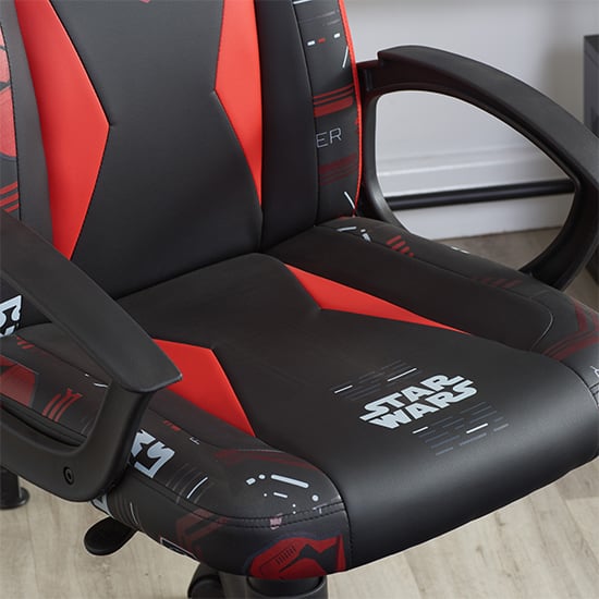 Sith Trooper Faux Leather Childrens Gaming Chair In Black_4